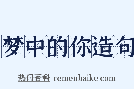 梦中的你造句是什么意思的图片